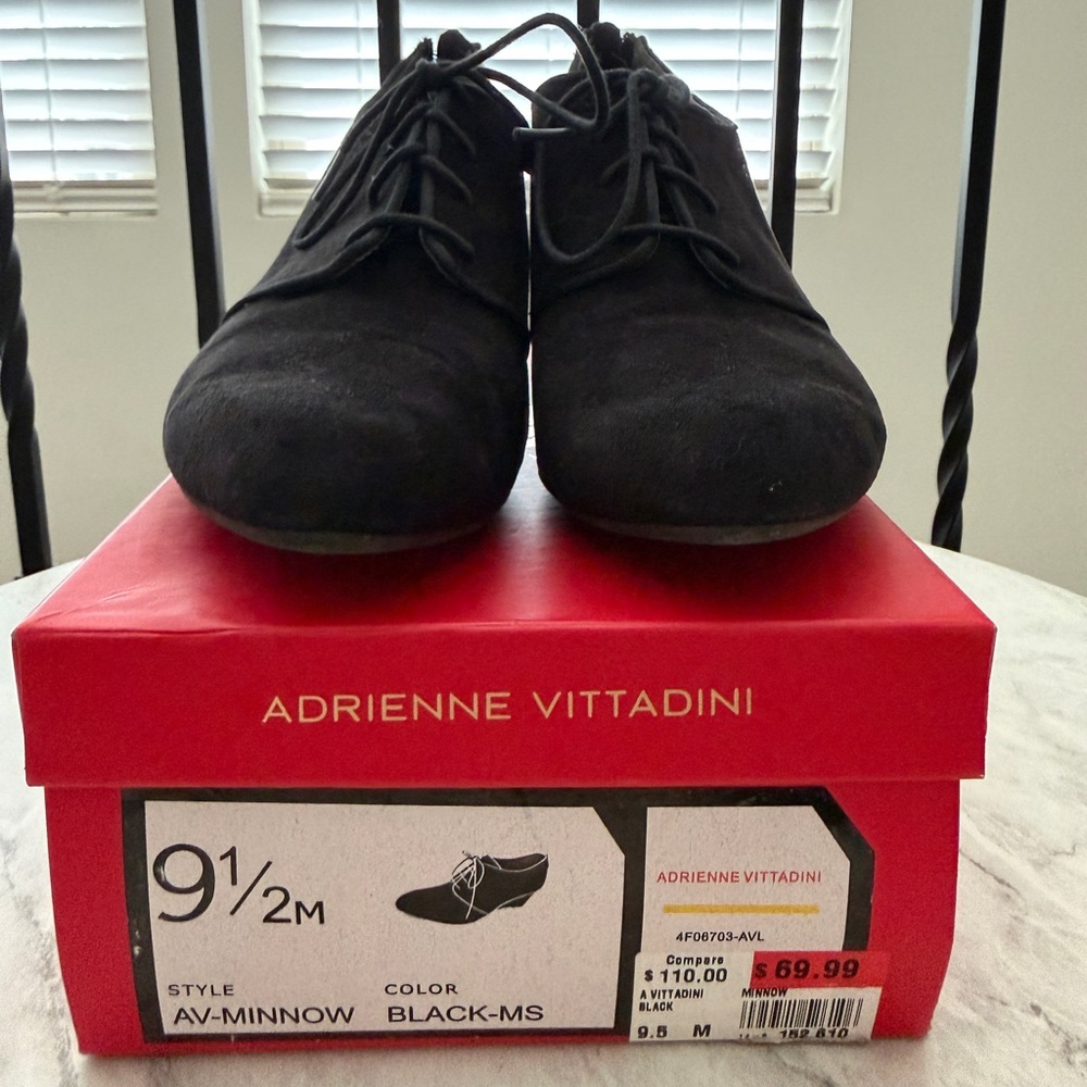 Adrienne Vittadini Black Men's Oxfords